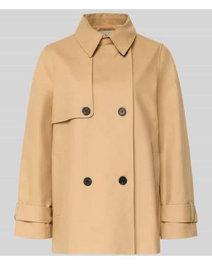 Stefanel Trenchcoat mit Ärmelriegeln - Natur