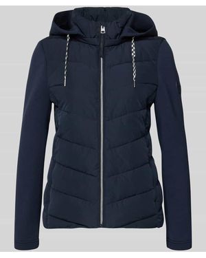 christian berg Slim Fit Steppjacke mit gefüttertem Stehkragen - Blau