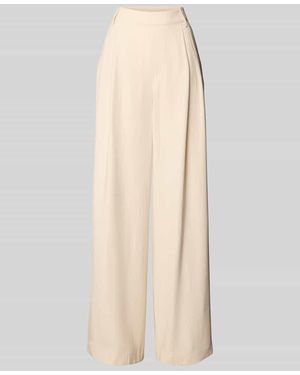 My Essential Wardrobe Wide Leg Bundfaltenhose mit Gürtelschlaufen Modell 'Cadiz' - Natur