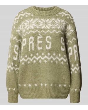 Vero Moda Pullover mit kontraststarkem Schriftzug - Grün