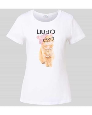Liu Jo T-Shirt mit Label-Detail - Weiß