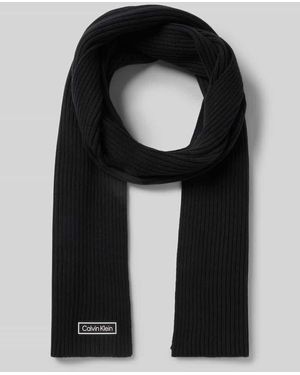 Calvin Klein Schal aus Baumwoll-Kaschmir-Mix - Schwarz