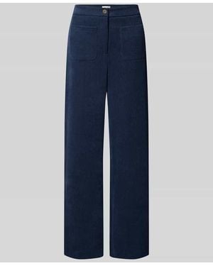 Ichi Relaxed Fit Cordhose mit Stretch-Anteil Modell 'KATE' - Blau