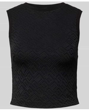 Guess Tanktop mit Strukturmuster Modell 'OFELIA' - Schwarz