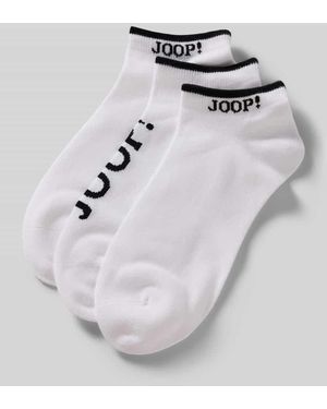 Joop! Sneakersocken mit Label-Details im 3er-Pack - Grau