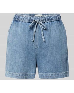 Opus Straight Fit Shorts in Denim-Optik Modell 'Musia' - Blau