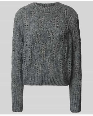 Joop! Strickpullover mit Alpaka-Anteil und Rundhalsausschnitt - Grau