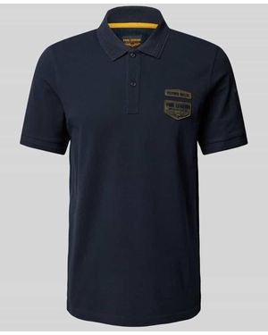 PME LEGEND Poloshirt mit Label-Detail - Blau
