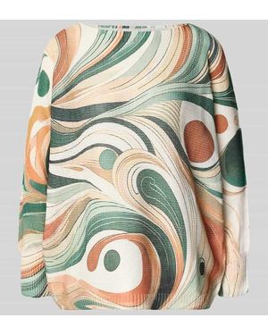 Apricot Strickpullover aus Viskose-Mix im Allover-Look - Mehrfarbig