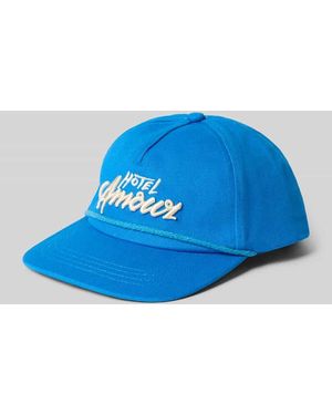 SELECTED Basecap aus reiner Baumwolle Modell 'AURITS ARMOUR' - Blau