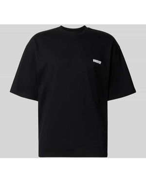 Woodbird T-Shirt mit Label-Print - Schwarz