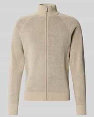 JAKE*S STUDIO MEN Gebreid Vest Met Opstaande Kraag - Naturel