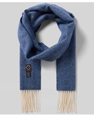 Ascot Schal aus Woll-Kaschmir-Mix - Blau