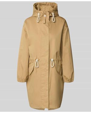 G Lab Regular Fit Mantel mit durchgängiger Abdeckleiste Modell 'Tory' - Natur