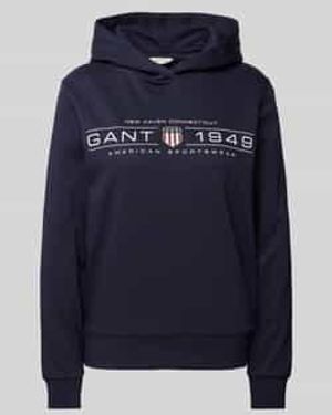 GANT Hoodie Met Capuchon - Blauw