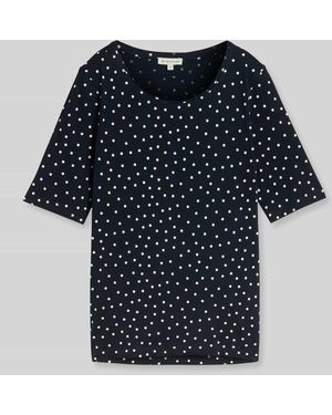 Tom Tailor Regular Fit T-Shirt aus reiner Baumwolle - Blau