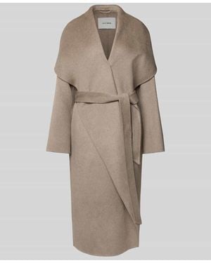 IVY & OAK Wollmantel mit Bindegürtel Modell 'CARRIE ROSE' - Natur