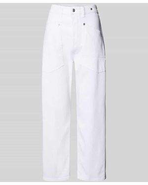M·a·c Baggy Fit Jeans mit aufgesetzten Taschen - Weiß