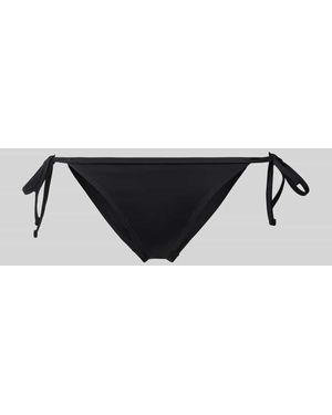 PUMA Bikini-Hose mit seitlicher Schnürung - Schwarz