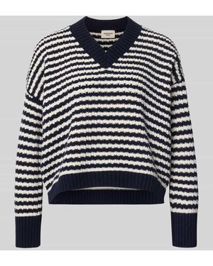 Weekend by Maxmara Loose Fit Pullover aus reiner Schurwolle Modell 'SPIGA' - Blau