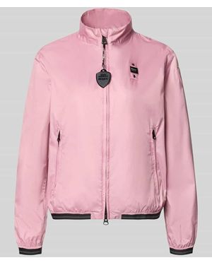 Blauer Usa Jacke mit Zweiwege-Reißverschluss Modell 'ANNABEL' - Pink