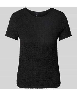 Vero Moda Regular Fit T-Shirt in Crinkle-Optik Modell 'ELENE' - Schwarz