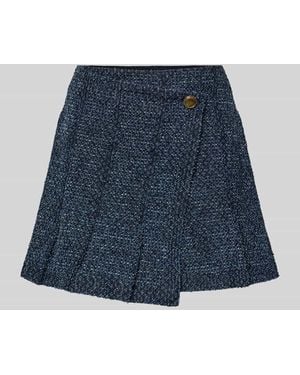 Marc Cain Skort in Wickeloptik mit seitlichem Reißverschluss - Blau