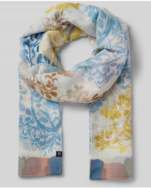 Fraas Stola aus Baumwoll-Seide-Mix Modell 'Paisley' - Blau