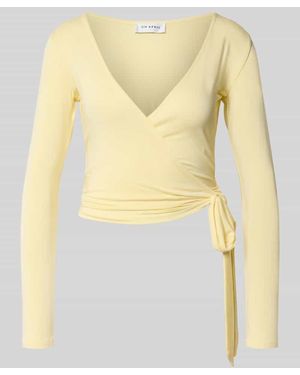 Oh April Cardigan in Wickel-Optik Modell 'Luca' - Gelb