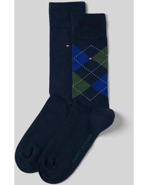 Tommy Hilfiger Strümpfe aus Baumwoll-Mix im 2er-Pack - Blau
