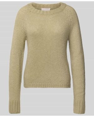 Hemisphere Strickpullover aus Kaschmir-Mix mit Rundhalsausschnitt - Natur