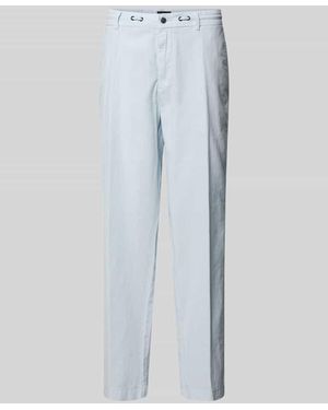 Cinque Hose aus Leinen-Baumwoll-Mix mit Tunnelzug - Blau