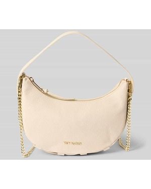HEY MARLY Handtasche aus Rindsleder-Mix mit Label-Applikation - Natur