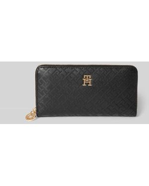 Tommy Hilfiger Portemonnaie mit Logo-Struktur - Grau