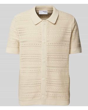 SELECTED Regular Fit Freizeithemd Mit Polokragen Modell 'Palo' - Natur