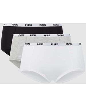 PUMA Panty Mit Stretch-Anteil Im 3Er-Pack - Weiß