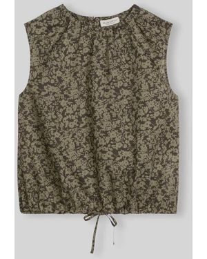 Marc O' Polo Regular Fit Blusentop aus reiner Baumwolle - Grau