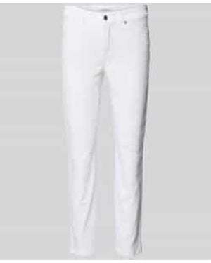 Cambio Slim Fit Jeans Met Verkort Model, Model 'Piper' - Wit