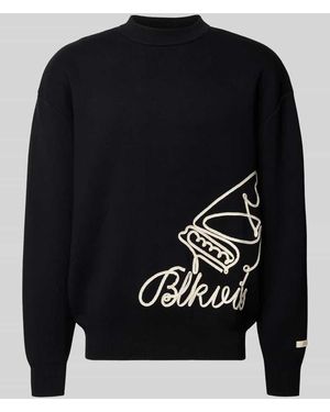 BLKVIS Strickpullover mit Label-Detail - Blau