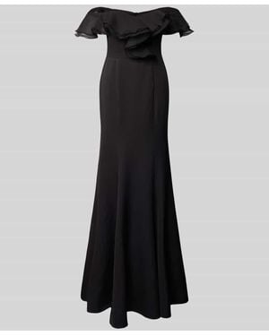 TROYDEN COLLECTION Abendkleid im Off-Shoulder-Look - Schwarz