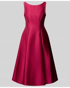 Adrianna Papell Midikleid in taillierter Passform - Rot