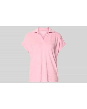 Juvia Poloshirt in Frottee-Optik - Pink