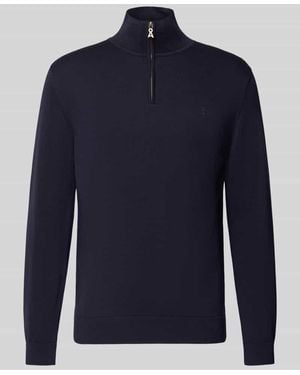 ARMEDANGELS Regular Fit Troyer aus reiner Bio-Baumwolle Modell 'FAABES' - Blau