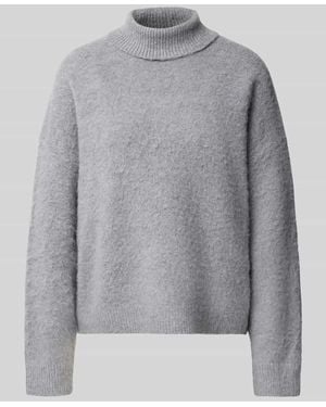 Liu Jo Regular Fit Pullover mit Leinen-Anteil Modell 'Maglia' - Grau