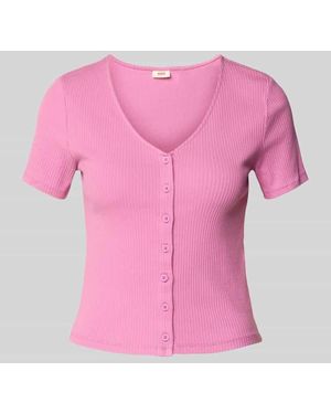 Levi's T-Shirt mit Knopfleiste - Pink