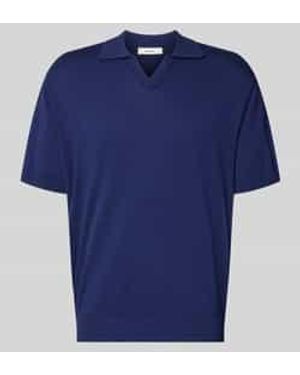 SELECTED Relaxed Fit Poloshirt Van Puur Katoen Model 'Torino' - Blauw