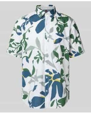 Lerros Regular Fit Vrijetijdsoverhemd Met Under-Button-Downkraag - Blauw