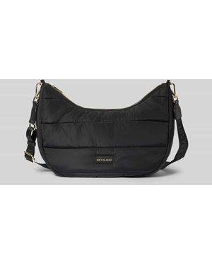 HEY MARLY Halfmoon Bag mit Label-Detail Modell 'Lifetime Buddy M' - Grau