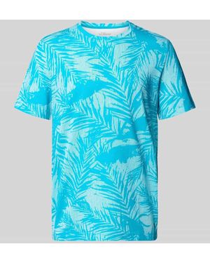 S.oliver Regular Fit T-Shirt aus reiner Baumwolle - Blau