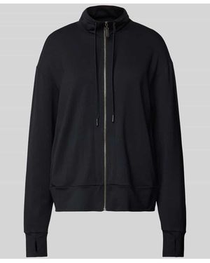 Hanro Sweatjacke mit Reißverschluss Modell 'Balance' - Schwarz